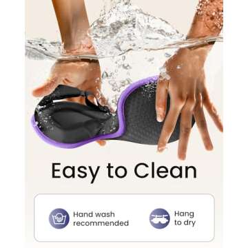 WAOAW Sleep Mask for Men Women: Blackout Eye Masks for Sleep - 3D Breathable Soft Comfortable Eye Mask for Travel - Valentines Day Gifts for Women Men