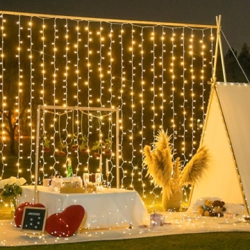 JMEXSUSS 300 LED Remote Control Curtain Lights for All Occasions