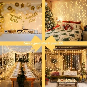 JMEXSUSS 300 LED Remote Control Curtain Lights for All Occasions