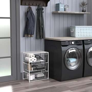 ClosetMaid 3 Drawer Wire Basket Organizer - Sturdy, Versatile Storage Solution