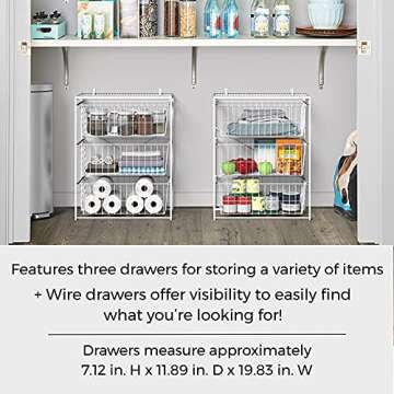 ClosetMaid 3 Drawer Organizer for Home Storage Solution