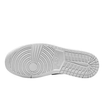 Nike WMNS Air Jordan 1 Mid Men's Basketball Shoes, White Brilliant Citrus, 8.5 US