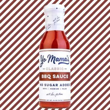 Yo Mama's Foods Keto Barbecue BBQ Sauce – (Pack of 2) - Vegan, No Sugar Added, Low Carb, Low Sodiu...