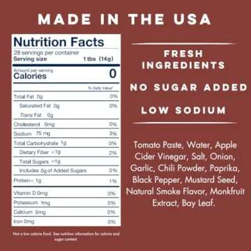 Yo Mama's Foods Keto Barbecue BBQ Sauce – (Pack of 2) - Vegan, No Sugar Added, Low Carb, Low Sodium, Gluten Free, Paleo, and Made with Whole Non-GMO Tomatoes!