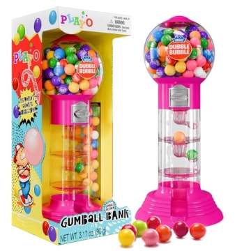 PlayO 10.5" Gumball Machine - Spiral Style Candy Dispenser for Kids.