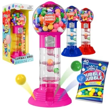 PlayO Spiral Gumball Machine for Kids - Colorful Candy Dispenser
