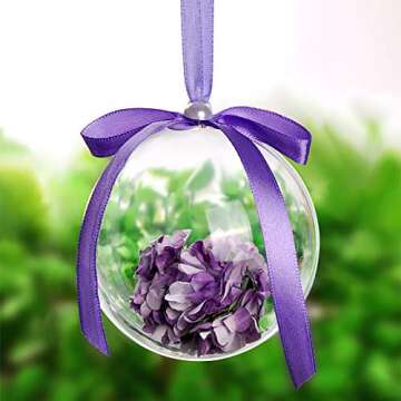 ChezMax 12 Pack Fillable Ornament Balls - DIY Kits for Events