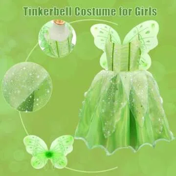 Tinkerbell Fairy Dress for Toddlers with Wings
