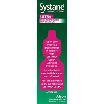 Systane Ultra Lubricant Eye Drops, Artificial Tears for Dry Eye, Twin Pack, 10-mL Each