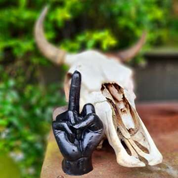 TOPYS 3D Hand Shaped Silicone Mold, 3.7in Gesture Candle Mold,Middle Finger Shaped Resin Casting Mould for Candle Making and Baking Making Soap Wax Cake Mousse Ice Cream