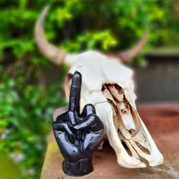 TOPYS 3D Hand Shaped Silicone Mold, 3.7in Gesture Candle Mold,Middle Finger Shaped Resin Casting Mould for Candle Making and Baking Making Soap Wax Cake Mousse Ice Cream