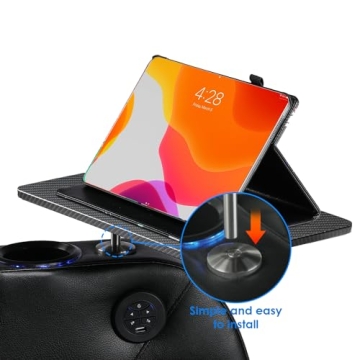 Weilianda Swivel Tray Table for Home Theater Seating