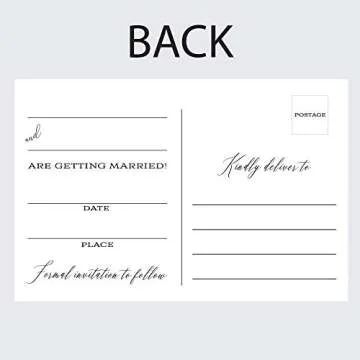 Eucalyptus Greenery Wedding Save The Date Cards, Set of 50 Save The Date Postcards, Wedding Invitation Cards