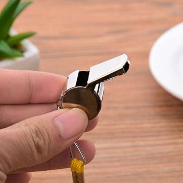 Stainless Steel Coach’s Whistle Set for Sports Events