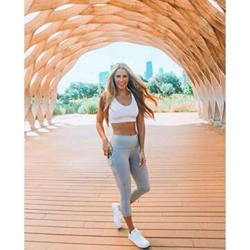 90 Degree By Reflex High Waist Squat Proof Tummy Control Power Flex Yoga Capris with Side Pockets-Black Wonderlink - Large