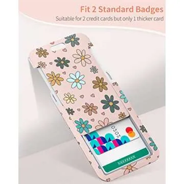 Uniclife Floral Badge Holder with Retractable Reel for Women