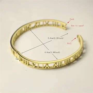AIKESIWAI Elegant Roman Numeral Bracelet for Women