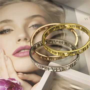 AIKESIWAI Elegant Roman Numeral Bracelet for Women