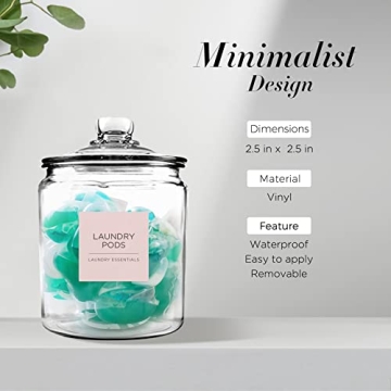 144 PCS Minimalist Laundry Room Labels | v2croft