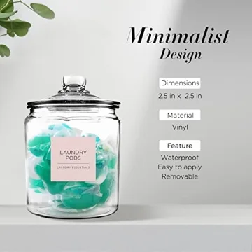 144 PCS Minimalist Laundry Room Labels | v2croft