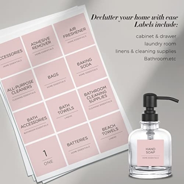 144 PCS Minimalist Laundry Room Labels | v2croft