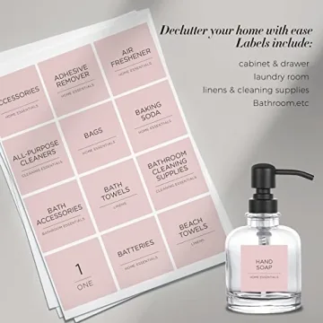 144 PCS Minimalist Laundry Room Labels | v2croft