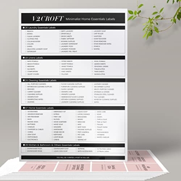 144 PCS Minimalist Laundry Room Labels | v2croft