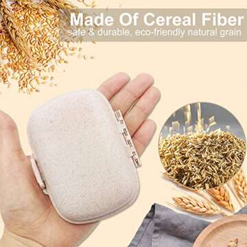 MEACOLIA 8 Compartment Travel Pill Organizer for Daily Use