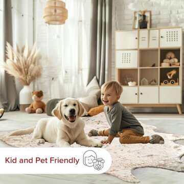 nuLOOM Iraida Animal Print Shaped 5x7 Area Rug for Living Room Bedroom Dining Room Kitchen, Gold/Off White