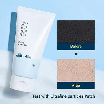 ROUND LAB 1025 Dokdo Cleanser 5.07 Fl Oz, Low pH Facial Cleanser for Sensitive Skin, Rich Soft Bubbl...