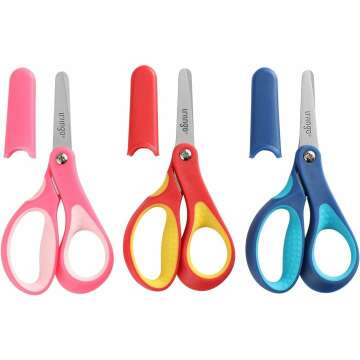LIVINGO 5" Kids Craft Scissors - Safe for School
