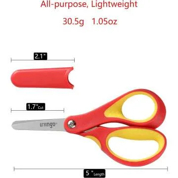 LIVINGO 5" Kids Craft Scissors - Safe for School