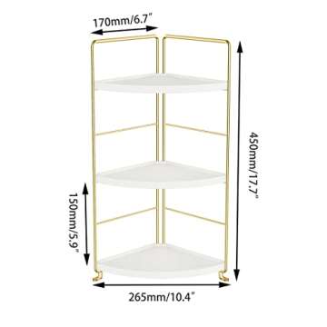 3-Tier Kitchen Spice Rack , Standing Rack,Triangle Bathroom Countertop Storage Shelf ,Cosmetic Organ...