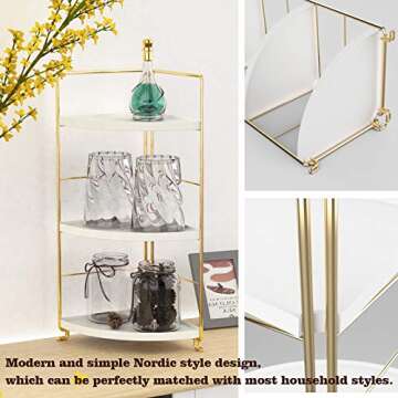 Stylish 3-Tier Kitchen Spice Rack Organizer for Home