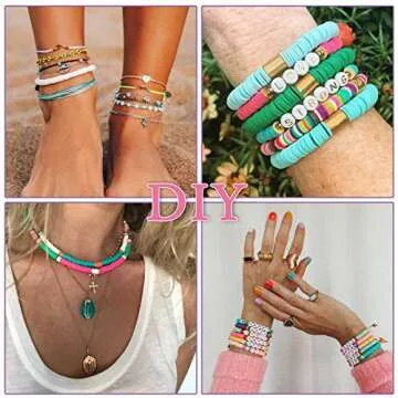 GREENTIME 4500 pcs Neon Clay Beads Jewelry Making Kit