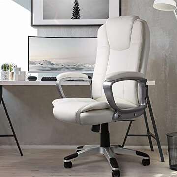OFIKA Home Office Chair, 400LBS Big and Tall Chair Heavy Duty Design, Ergonomic High Back Cushion Lu...