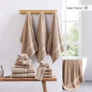 LANE LINEN 18-Piece Luxury Bath Towel Set - Taupe