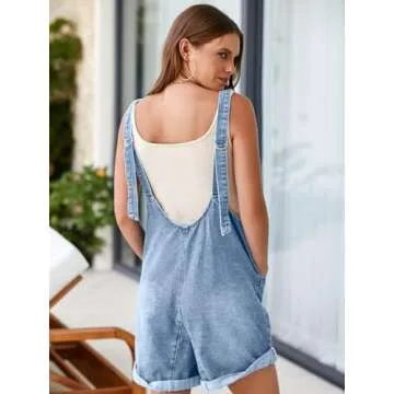 Glamaker Women's Summer Denim Romper for Stylish Outfits