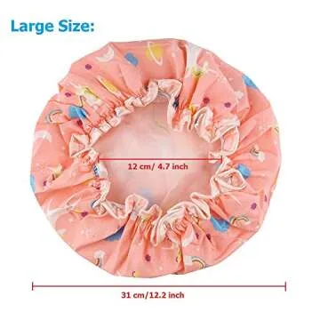 Stylish Waterproof Shower Caps for Women - 3 Pack