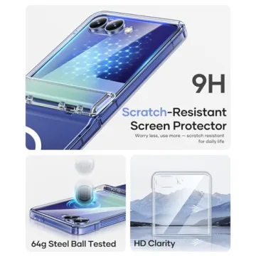 Vihibii Samsung Galaxy Z Flip 7 Clear Case - Slim Rugged Protection