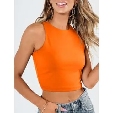 Stylish EFAN Sleeveless High Neck Crop Top for Women