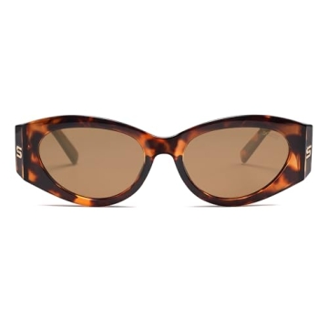 SOJOS Trendy Cat Eye Oval Polarized Sunglasses for Women - Durable and Stylish Sunnies