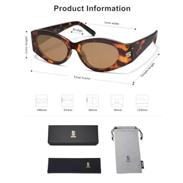 SOJOS Trendy Cat Eye Polarized Sunglasses for Women