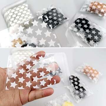 FAZHBARY 100 PCS Star Clear Cellophane Bags - Treat, Candy, Goodie, Cookie Favor Bags for Packing Favor Supplies