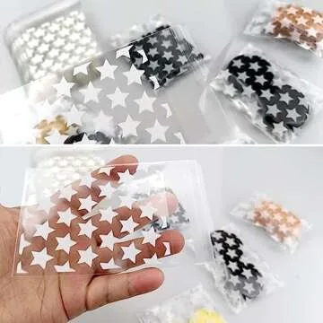 FAZHBARY 100 PCS Star Clear Cellophane Bags - Treat, Candy, Goodie, Cookie Favor Bags for Packing Favor Supplies