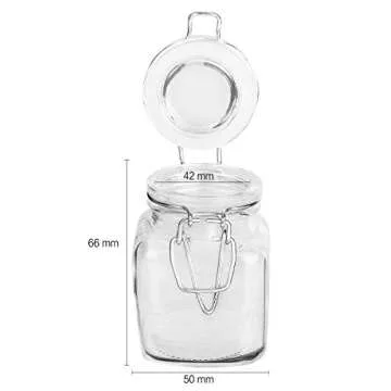 KAMOTA Glass Jars With Lids, 30 pack of 3.5 oz small glass jars for storage spice herbal condiments ...