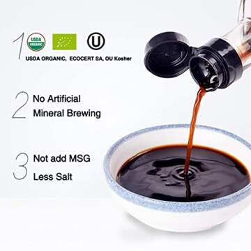 YUHO Organic Black Vinegar Less Salt, Kosher Great for Dumpling, Stir-fried Vegetables, Pork Belly in Black Vinegar 10.14 fl oz(300ml)