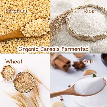 YUHO Organic Black Vinegar Less Salt, Kosher Great for Dumpling, Stir-fried Vegetables, Pork Belly in Black Vinegar 10.14 fl oz(300ml)