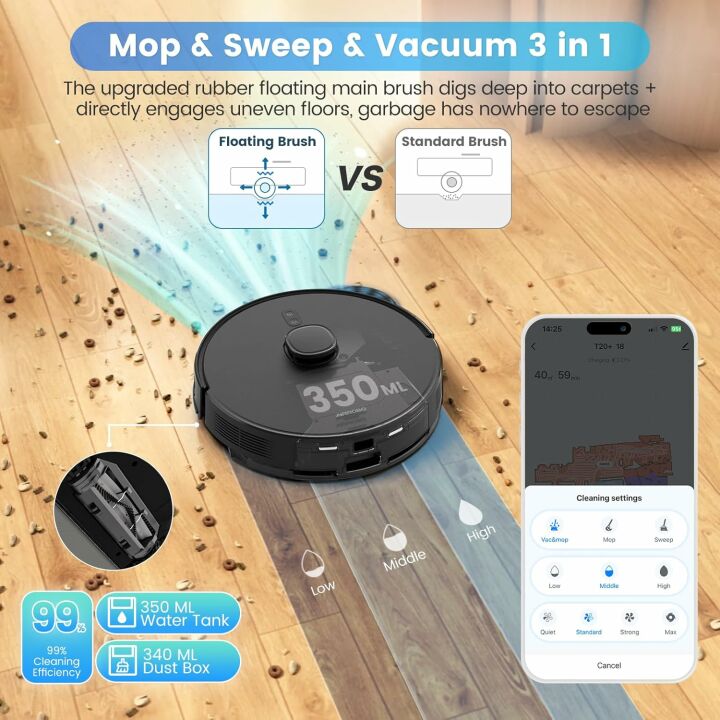 AIRROBO Robot Vacuum and Mop - Smart Cleaning Power