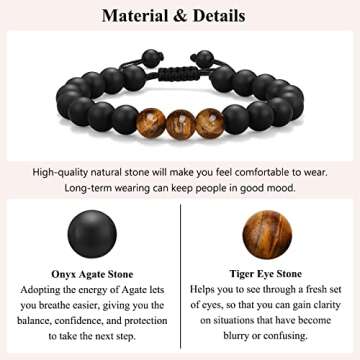 UNGENT THEM Gifts Men,You're Awesome Bracelet,Inspirational Thank You Appreciation Birthday Christmas Gifts Him Male Friend Coworker Boss Guy Teacher,Best Cool Unique Gift Men Who Want Nothing black